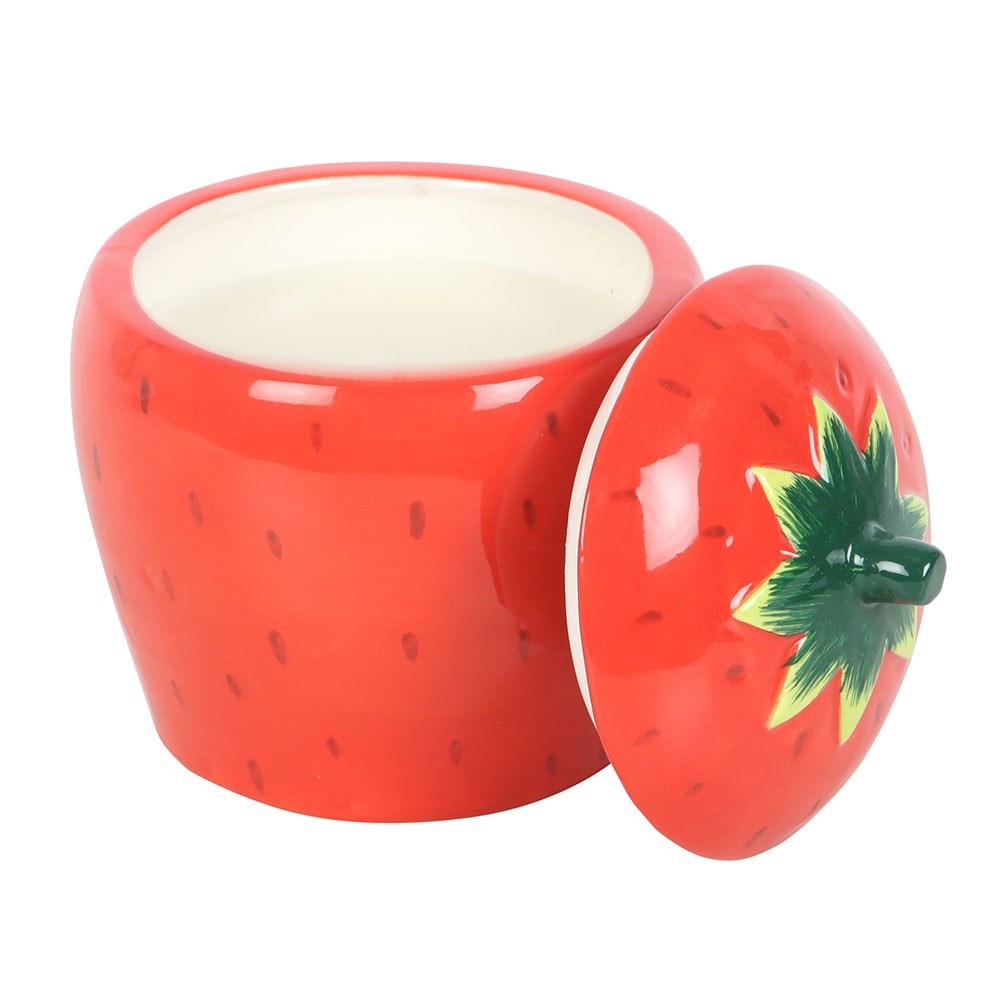 Something Different - Strawberry Shaped Candle Jar Geurkaars - Rood